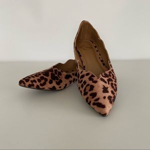 NWOT Report- Pointed Toe, Cheetah Print, Ballet Flat Shoe, Size 5.5